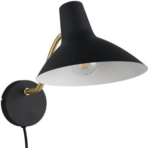 Trio Leuchten Wandlamp TRAVELLER 263470180, metaal mat zwart/messing, excl. 1x E27