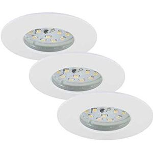 Briloner Leuchten LED inbouwlampen set van 3 75 x 28 mm, 6,5 W, 570 lm, 3000 K, IP44, dimbaar, wit 7295-036