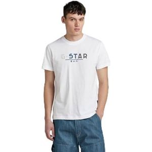 G-STAR RAW T-shirt Homme Multi Logo Taille R T, Blanc (blanc D25016-336-110), L
