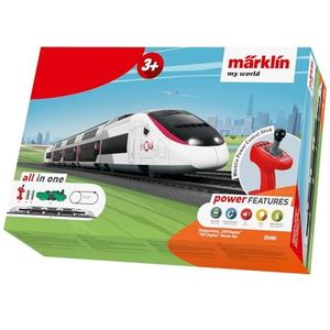 Märklin My World 29406 TGV Duplex starterset Franse trein 63 cm met elektrische besturing - elektrische hogesnelheidstrein met stickers voor kinderen vanaf 3 jaar
