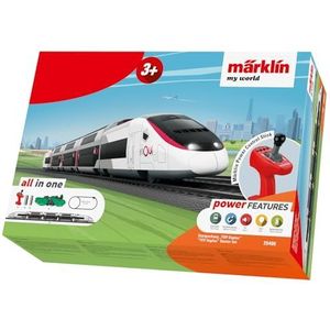 Märklin My World 29406 TGV Duplex starterset Franse trein 63 cm met elektrische besturing - elektrische hogesnelheidstrein met stickers voor kinderen vanaf 3 jaar