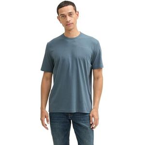 TOM TAILOR T-shirt basique en coton pour homme, 32506 - Dusty Dark Teal, L