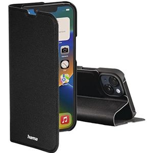 Hama Apple iPhone 14 Plus Slim Pro Hoesje met 2 kaartsleuven, iPhone 14 Plus Flip Case met magneetsluiting en standfunctie zwart
