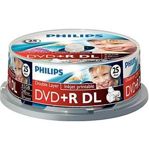 Philips DVD+R 8,5 GB DL 8X IW SP (25) 80100011400 25er Printable
