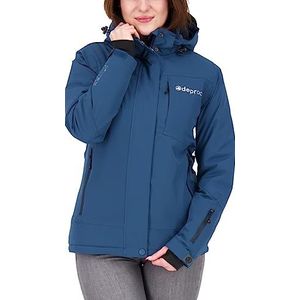 Deproc Active Winterjas voor dames, afneembare capuchon, waterdichte voering, winddicht, overgangsjas, parka, Navy Blauw