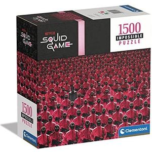 Clementoni - Squid Game Impossible Game-1500 stukjes volwassenen, tv-serie, Netflix, harde puzzel, gemaakt in Italië, meerkleurig, 80504