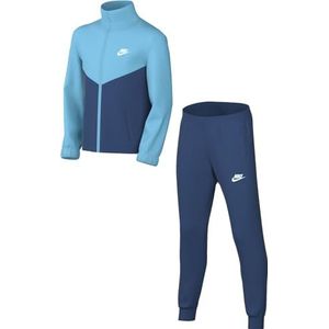 Nike Unisex Kids trainingspak K Nsw Tracksuit Poly Fz Hbr, Aquarius Blue/Court Blue/White, FD3067-476, XS