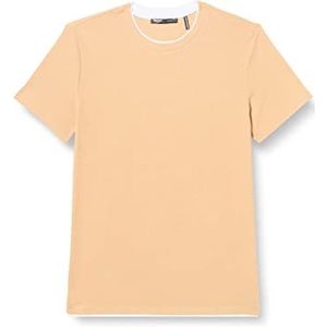 Koton Basic T-shirt met korte mouwen en ronde hals T-shirt voor heren, Beige (050)