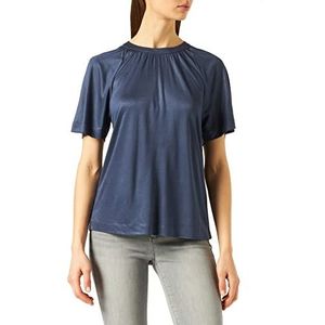 s.Oliver BLACK LABEL T-shirt met korte mouwen, losse pasvorm, voor dames, Donkerblauw