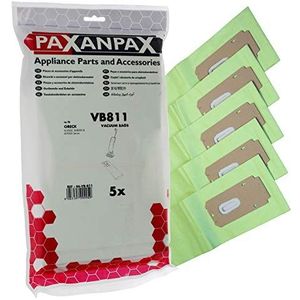 Paxanpax VB811 stofzuigerzakken voor Oreck XL2000, XL8000, XL9000, 5 stuks, bruin