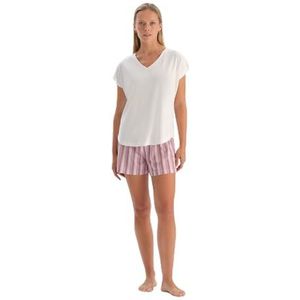 Dagi Short de pyjama en modal pour femme - Taille normale - Rose clair - Taille XL, rose clair, XL