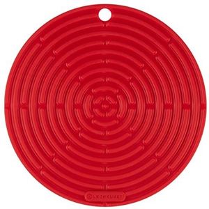 Le Creuset Pannenbak/onderzetter, siliconen, rond, ø 20 cm, kers, 93000230060200