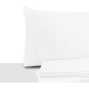 Giovanni Dolcinotti Kussenslopen voor tweepersoonsbed en eenpersoonsbed, 40 x 60 cm, 100% katoen, Made in Italy, wit