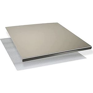 INOXLM Snijplank om te kneden, werkblad van roestvrij staal, verschillende maten, voor keuken, bar, restaurant, om te kneden (30 x 50 cm, vouw 2 cm)