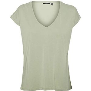 VERO MODA Vmfilli Ss T-shirt met V-hals Ga Noos dames, Desert Sage