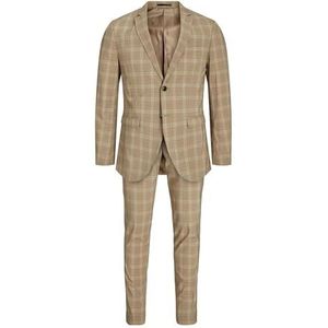 Jack & Jones Jprfranco Check Suit Sn kostuum voor heren, Petrified eiken / Checks: Super Slim Fit