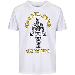 pan world brands limited Muscle Joe Trainingsshirt voor fitness, gymnastiek, heren, Wit/Goud