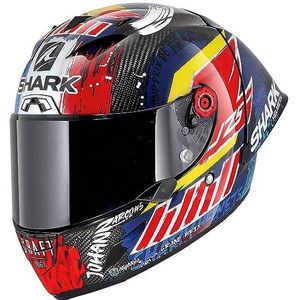 E-bikers Shark Race-r Pro GP Replica Zarco Chakra He8408edvb Uniseks helm voor volwassenen, carbon violet blauw, XS