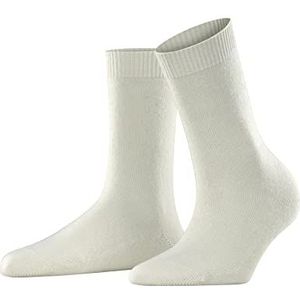 FALKE Cosy Wool Sokken voor dames, merinowol, kasjmier, wit, zwart, meer warme kleuren, voor de winter, zonder patroon, 1 paar, wit (off-white 2049)