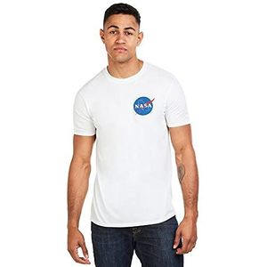 Nasa Core Logo T-shirt voor heren, wit (wit wit), M, Wit (wit wit)