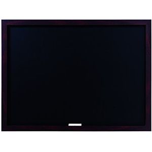 Bi-Office Optimum - krijtbord, zwart, 60 x 45 cm, frame van MDF, kersenhout