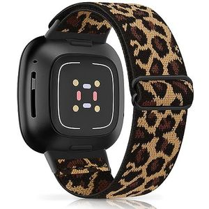 KONEE Bandje compatibel met Fitbit Versa 4 / Versa 3 / Sense / Sense 2, gevlochten nylon reservearmband voor Fitbit Versa 4 / Versa 3 / Sense 2 / Luipaard, Fitbit Versa 4 / Versa 3 /