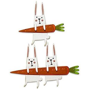 Sizzix Thinlit De 665213 Bunny by Tim Holtz wortel, 11-delig, meerkleurig, één maat, 665213