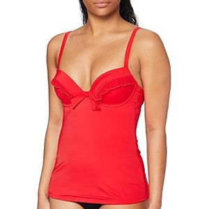 Pour Moi? Mardi Gras dames tankini met beugel gevoerd, Rood