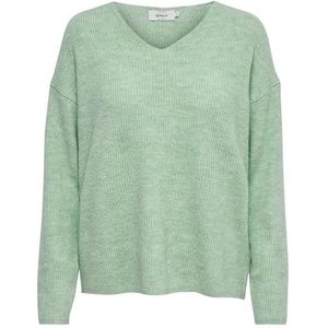 Only Onlcamilla KNT Noos-trui, V-hals, L/S, damestrui, Lichtgrijs