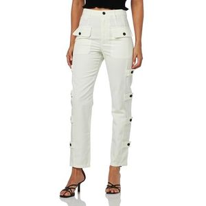 Pinko Clima Gabardina Tint Vrijetijdsbroek voor dames, Z00_wit-ijs vanille