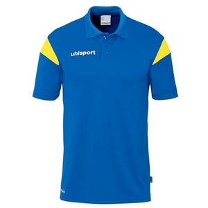 uhlsport Sportpolo uniseks, azuurblauw/geel