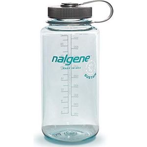 Nalgene Sustain Tritan BPA-vrije waterfles van 50% kunststof afval, 947,2 g, brede opening, zeeschuim