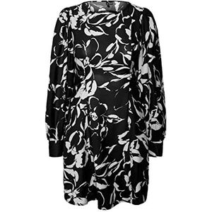 VERO MODA Vmpolliana Inge LS Mini robe WVN Ga pour femme, Noir/jaune, M