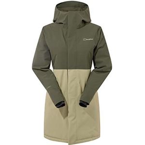 Berghaus Hinderwick regenjas voor dames, synthetisch, geïsoleerde jas, Diep diepte/oliegroen