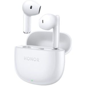 Honor X6 hoofdtelefoon met oplaadbox, wit