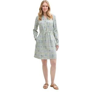 TOM TAILOR 1045304 Damesjurk, 37126 - Groen geruit patroon, 42