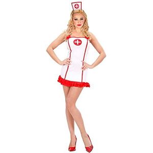 Widmann - Kostuum voor verpleegsters, jurk en motorkap, carnaval, themafeest