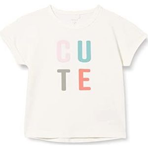 Name It Nbfhaze SS Top baby-T-shirt voor meisjes, wit alyssum, 50, Wit Alyssum