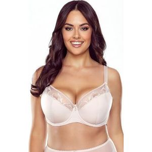 Vivisence Damesbeha, half gevoerd, geborduurd, 1020, Beige