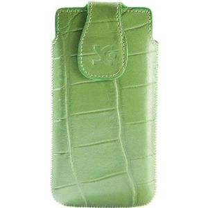 Suncase Echt leren hoesje voor de Sony Xperia L Croco groen