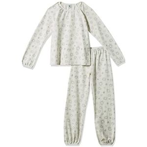 Petit Bateau pijama set voor meisjes, Wit/Zilver