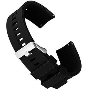 cobee Siliconen horlogeband - Quick Release - Waterdichte universele vervangende horlogeband met zilveren gesp voor dames en heren, compatibel met horlogebandjes