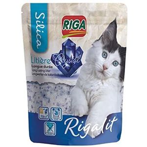 Riga - Rigalit Crystal – kattenbakvulling, absorberend, minerale oorsprong – silicagel – absorbeert geuren – antibacteriële ontwikkeling – 2,2 kg