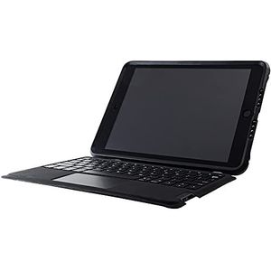 OtterBox Unlimited Folio Keyboard Series voor Apple iPad 10,2 inch (7e generatie 2019 / 8e generatie 2020 / 9e generatie 2021), Folio beschermhoes met Duits toetsenbord, transparant/zwart, levering