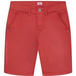 Pepe Jeans Blueburn Shorts voor jongens, Rood (Studio Red)