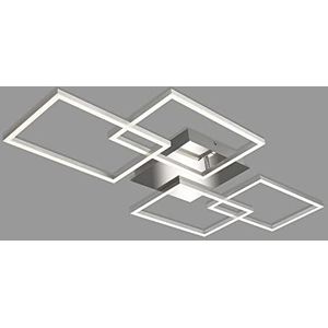 BRILONER Leuchten LED-plafondlamp, 30 W, 3600 lm, 3000 K, 956 x 470 x 90 mm, chroom/aluminium 3091-018