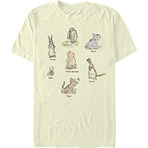 Disney Puuh-Winnie T-shirt voor heren, crème, M, Crème