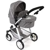 Bayer Chic 2000 - Combi-kinderwagen Nele, 2-in-1 voor kinderen van 4 tot 8 jaar, jeans grijs