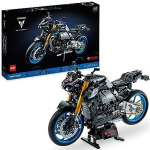 LEGO 42159 Technic Yamaha MT-10 SP, motormodelset voor volwassenen, authentieke replica met 4-cilinder motor, functionele besturing en AR-app, bikercadeau voor mannen en vrouwen