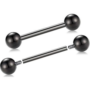 AROWRO G23 Titanium tepelpiercing, tongpiercing, binnendraad, tongpiercing, tongpiercing, tongpiercing